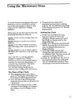 Preview for 11 page of Zanussi MW530D Use And Care Instructions Manual