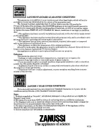 Предварительный просмотр 27 страницы Zanussi MW600 Use And Care Instructions Manual