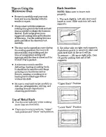 Предварительный просмотр 10 страницы Zanussi MW700 Use And Care Instructions Manual