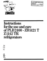 Zanussi PLB2400 Instructions For The Use And Care preview