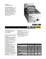 Zanussi Professional Snack 600 Brochure & Specs preview