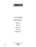 Zanussi PS 64 Instruction Booklet preview