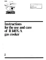 Zanussi R140X/A Instructions For The Use And Care preview