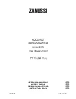 Zanussi RB 70 I Instruction Book предпросмотр