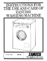 Zanussi RW 801 Instructions For Use And Care Manual предпросмотр