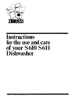 Zanussi S610 Instructions For Use And Care Manual preview