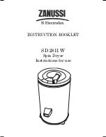 Zanussi SD 2811 W Instruction Booklet preview