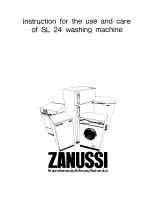 Preview for 1 page of Zanussi SL 24 Instructions For Use And Care Manual