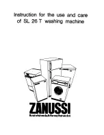 Предварительный просмотр 1 страницы Zanussi SL 26 T Instructions For Use And Care Manual