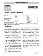 Zanussi T 835 V Instruction Book preview