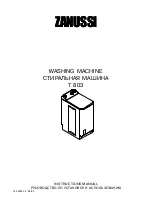 Zanussi T803 Instruction Manual preview