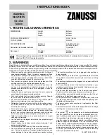 Zanussi TA 850 Instruction Book предпросмотр