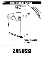 Zanussi TC 450 Instruction Booklet предпросмотр