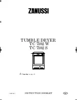 Preview for 1 page of Zanussi TC7102S Instruction Booklet