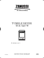 Preview for 1 page of Zanussi TCE 7227 W Instruction Booklet