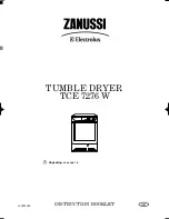 Предварительный просмотр 1 страницы Zanussi TCE 7276 W Instruction Booklet