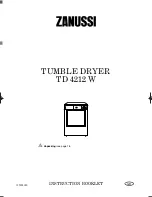 Preview for 1 page of Zanussi TD 4212 W Instruction Booklet