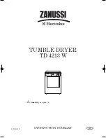 Zanussi TD 4213 W Instruction Booklet предпросмотр