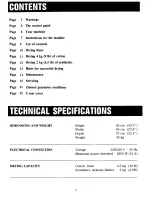 Предварительный просмотр 2 страницы Zanussi TD150/A Instruction Booklet