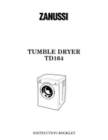 Zanussi TD164 Instruction Booklet preview