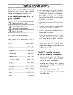 Preview for 6 page of Zanussi TD184 Instruction Booklet