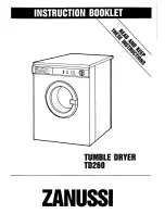 Preview for 1 page of Zanussi TD260 Instruction Booklet