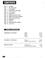 Preview for 2 page of Zanussi TD260 Instruction Booklet