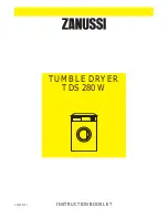 Zanussi TDS 280 W Instruction Booklet предпросмотр