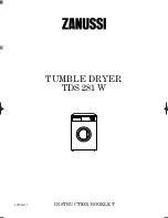 Preview for 1 page of Zanussi TDS 281 W Instruction Booklet