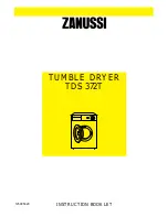 Zanussi TDS 302T Instruction Booklet preview