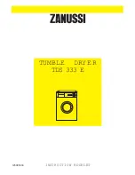 Предварительный просмотр 1 страницы Zanussi TDS 333 E Instruction Booklet