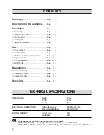 Предварительный просмотр 2 страницы Zanussi TDS 333 E Instruction Booklet