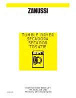 Zanussi TDS 473E Instruction Booklet preview