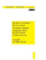 Предварительный просмотр 1 страницы Zanussi TDS360T Instruction Booklet