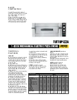 Zanussi Tuttopizza 291538 Specifications preview