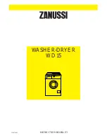 Zanussi WD 15 Instruction Booklet предпросмотр