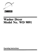 Zanussi WD 9091 Operating Instructions Manual preview