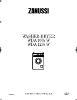 Предварительный просмотр 1 страницы Zanussi WDA 1055 W Instruction Booklet