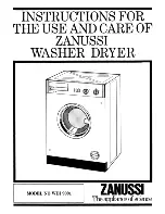 Zanussi WDI9091 Instructions For The Use And Care предпросмотр