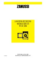 Zanussi WDJD 1082 Instruction Booklet preview