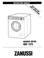 Zanussi WDT 1275 Instruction Booklet preview