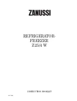 Preview for 1 page of Zanussi Z 25/4 W Instruction Booklet