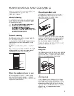 Preview for 9 page of Zanussi Z 25/4 W Instruction Booklet