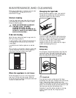 Предварительный просмотр 10 страницы Zanussi Z 56/3 W Instruction Booklet