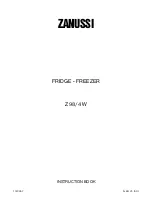 Preview for 1 page of Zanussi Z 98/4 W Instruction