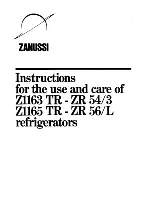 Zanussi Z1163 TR Instructions For Use And Care Manual preview