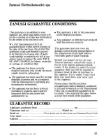 Preview for 12 page of Zanussi Z20/9 Instructions For The Use And Care