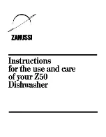 Zanussi Z50 Use And Care Instructions Manual preview