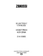 Предварительный просмотр 1 страницы Zanussi Z66BME Instruction Booklet