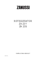 Zanussi ZA 23 S Instruction Booklet preview